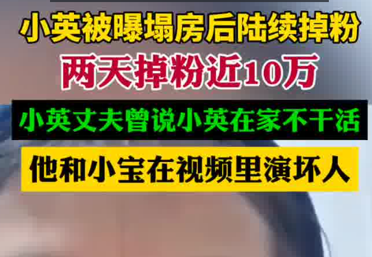 小英被曝塌房后两天掉粉近10万 为什么引争议？