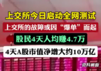 4天A股股民人均赚4.7万 到底是不是真的？