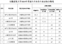 安徽建筑大学2024在安徽省录取分数线(各专业最低分数线一览表公布)